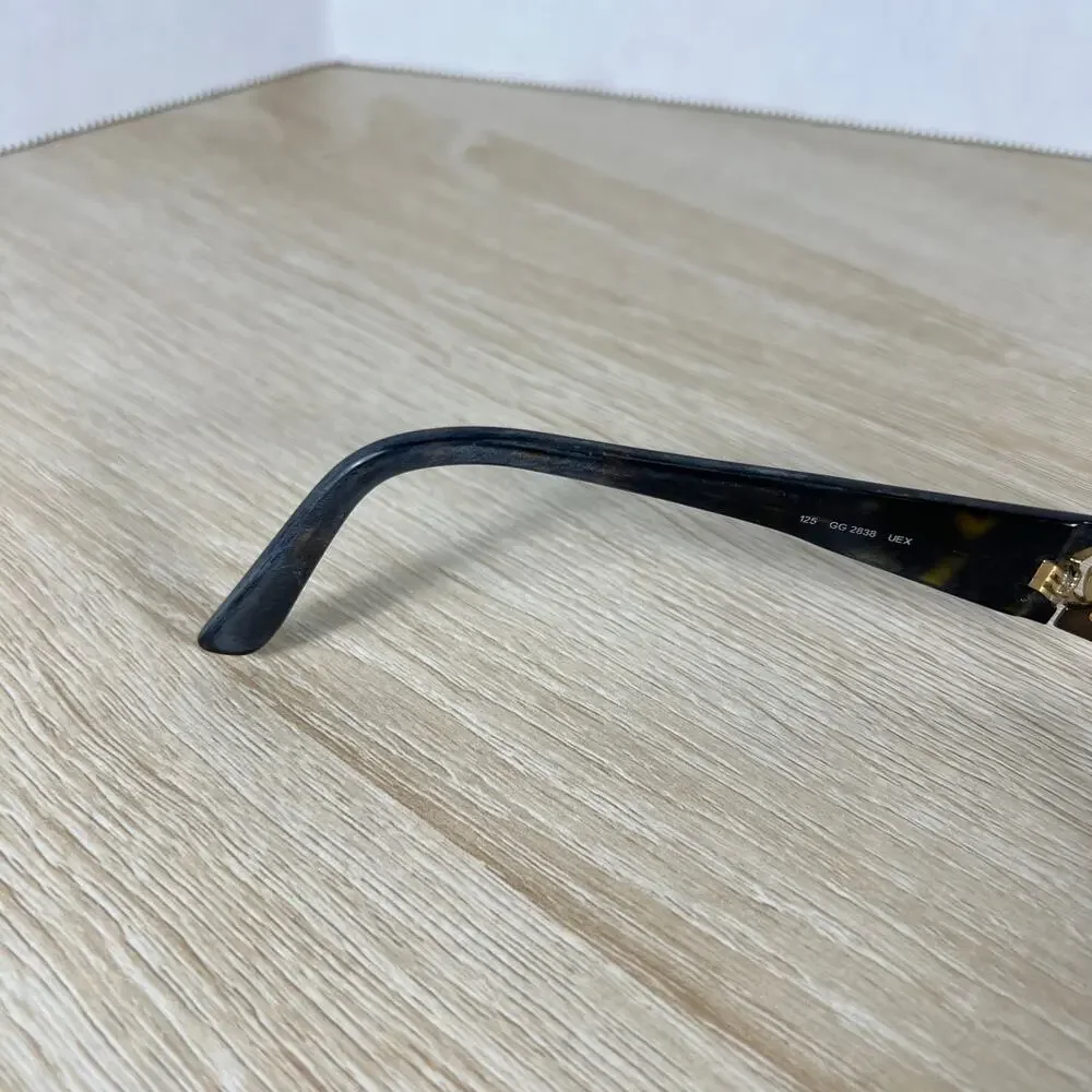 Gucci GG2838 UEX Eyeglasses PARTS ONLY Brown Frames 52-16-125